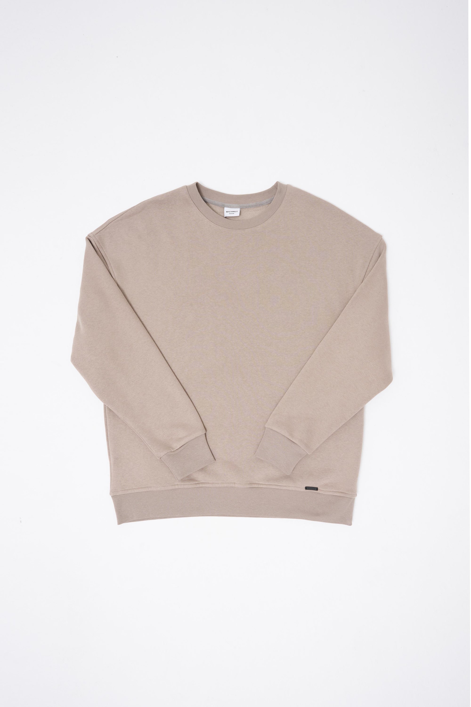 Erkek Basic Bisiklet Yaka Oversize Sweatshirt Açık Gri