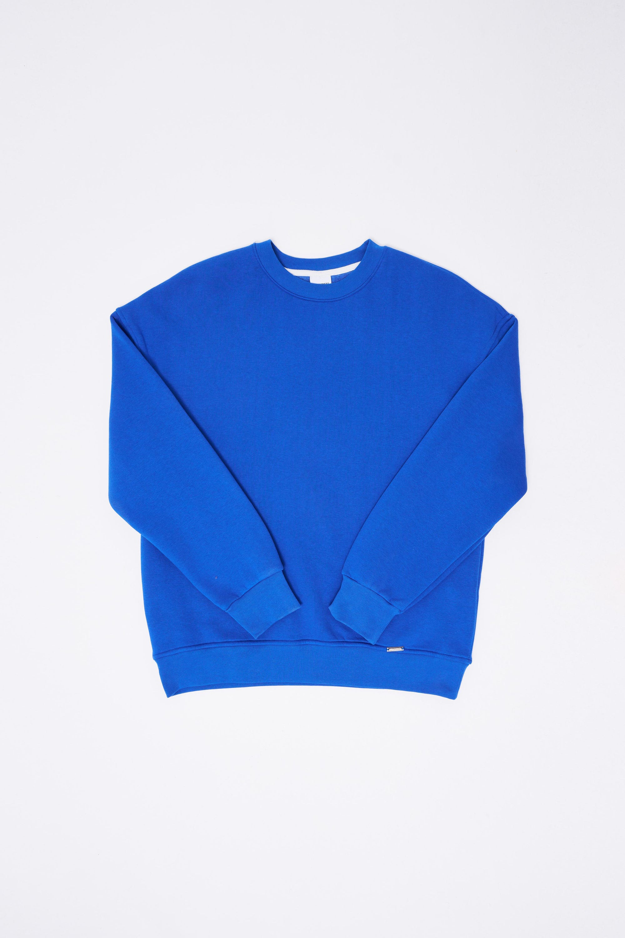 Erkek Basic Bisiklet Yaka Oversize Sweatshirt Açık Mavi