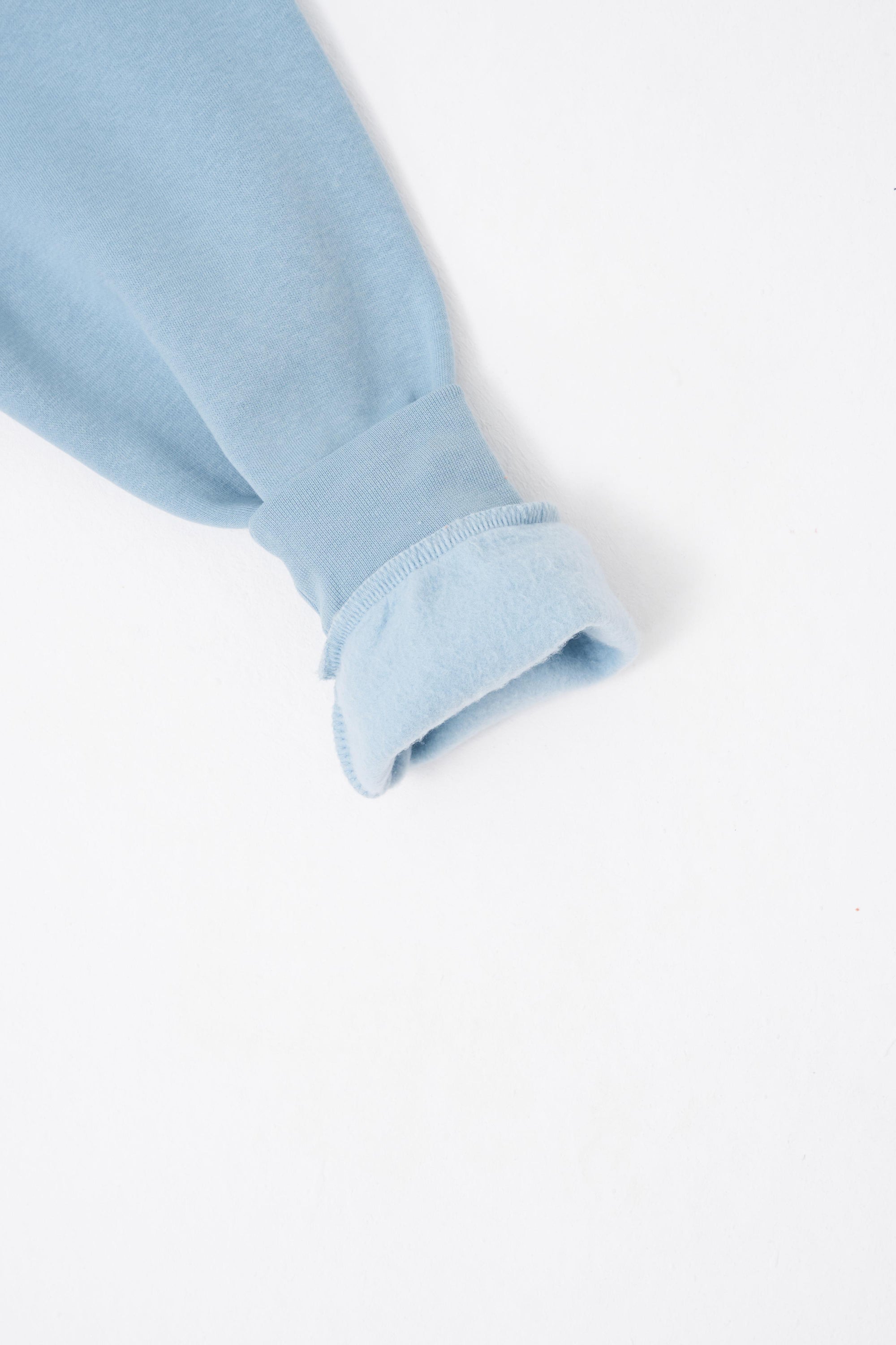 Erkek Basic Bisiklet Yaka Oversize Sweatshirt Aqua