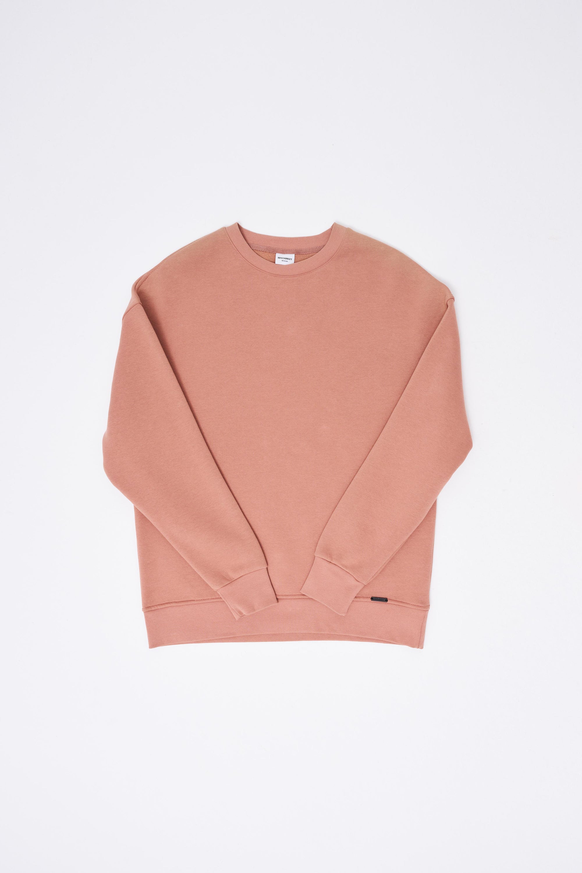 Erkek Basic Bisiklet Yaka Oversize Sweatshirt Bakır