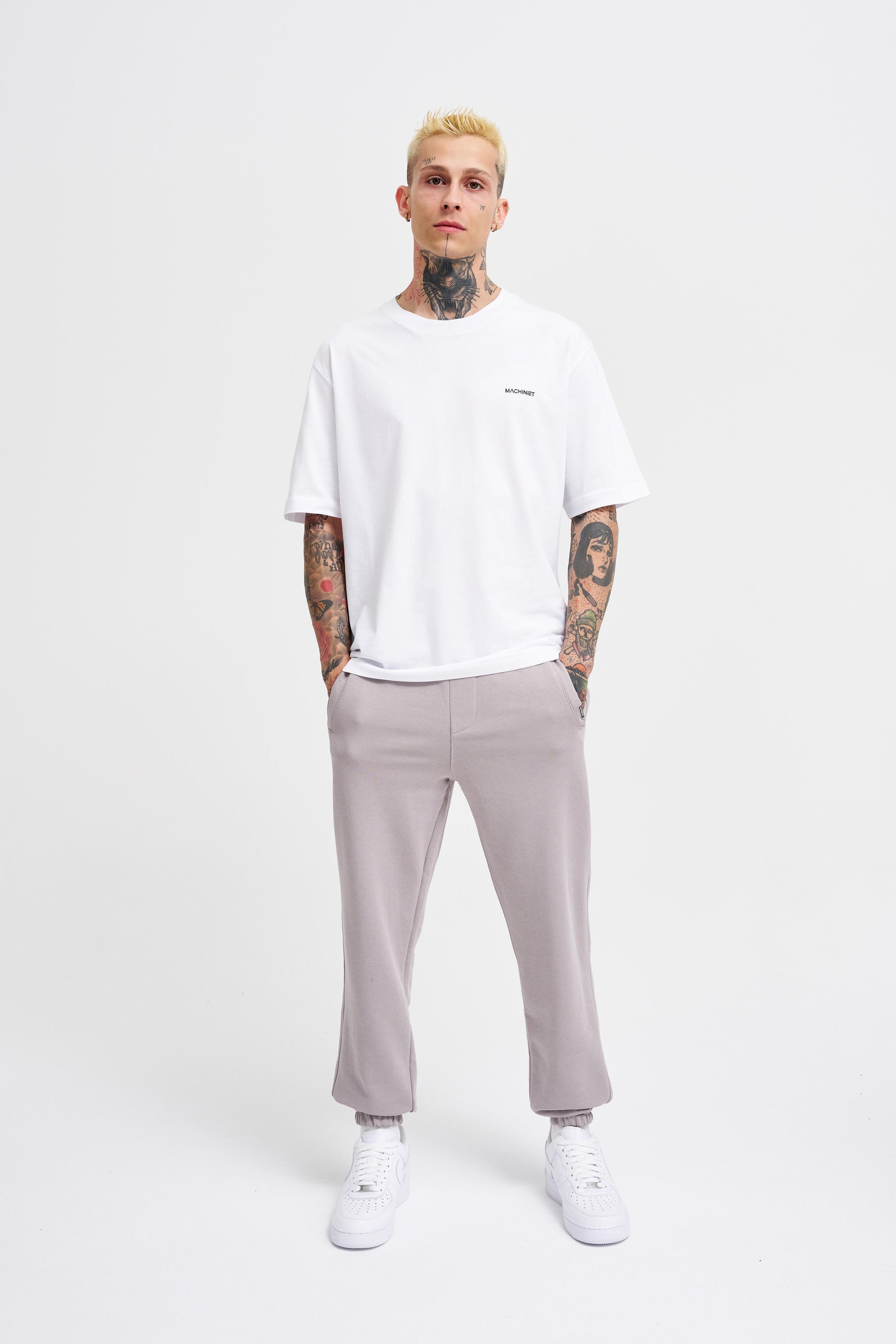 Erkek Basic Relaxed Jogger Eşofman Altı Açık Gri