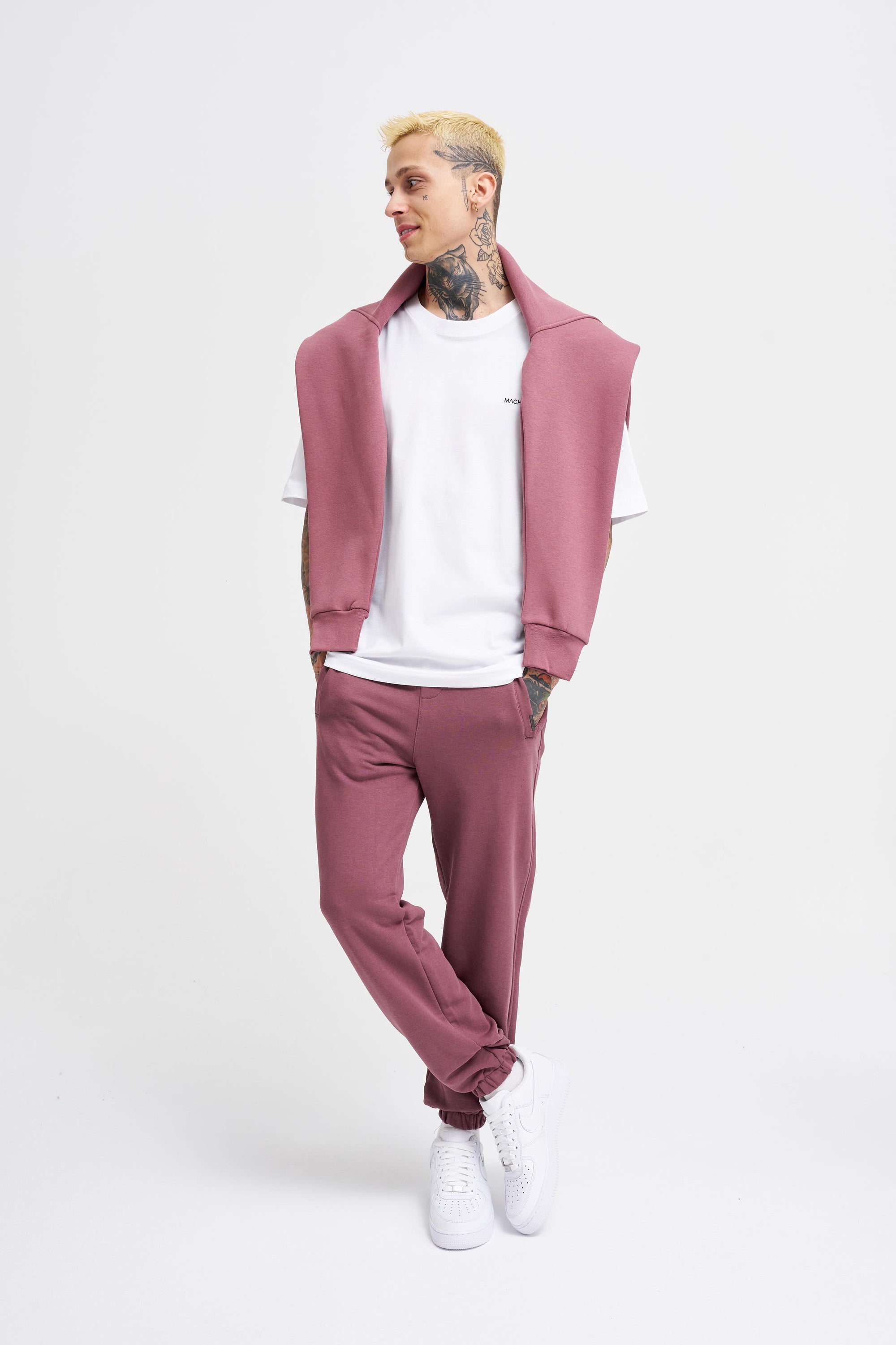 Erkek Basic Relaxed Jogger Eşofman Altı Mürdüm