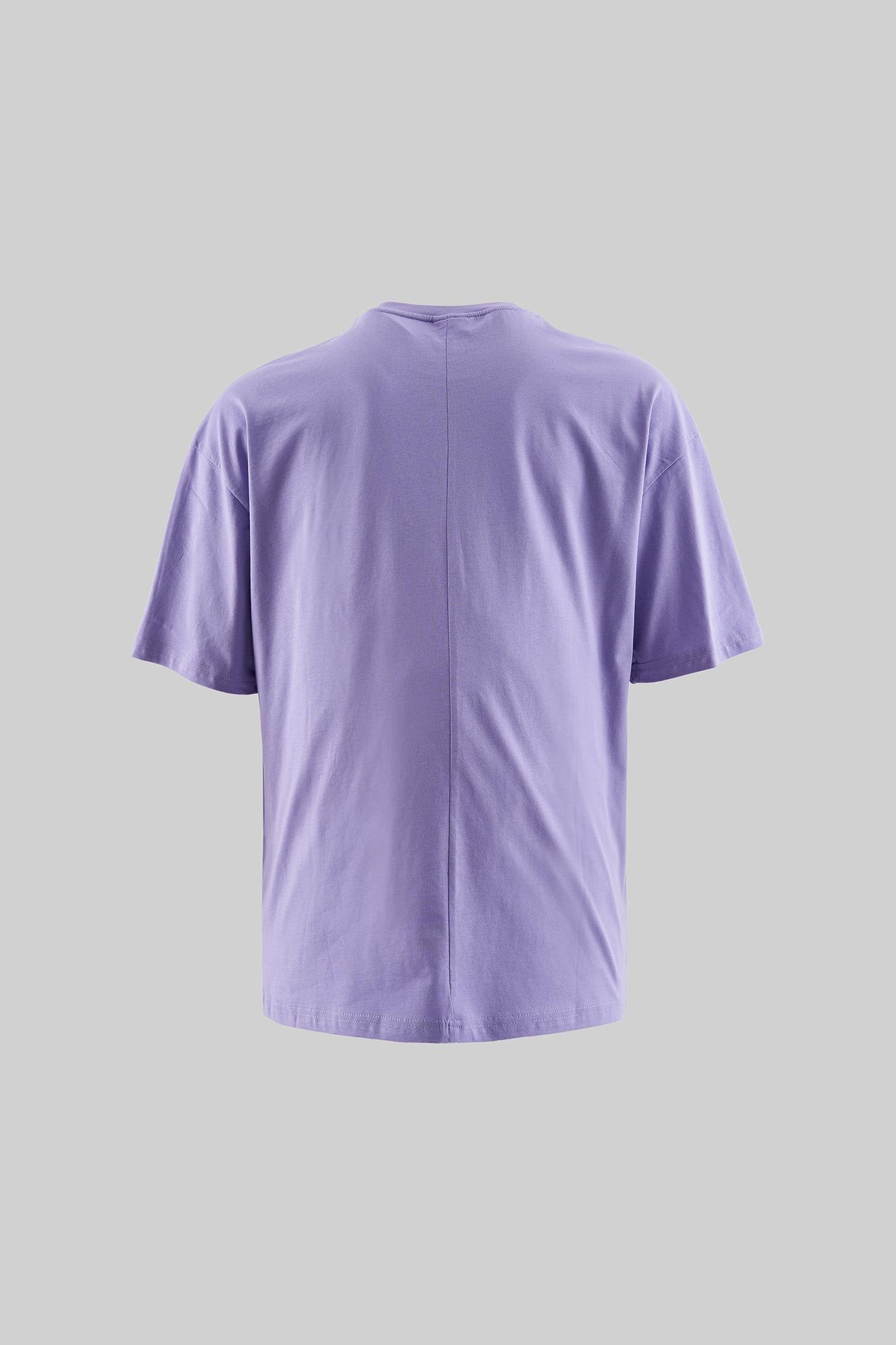 Erkek Basic Super Pamuklu Oversize Tişört Lila