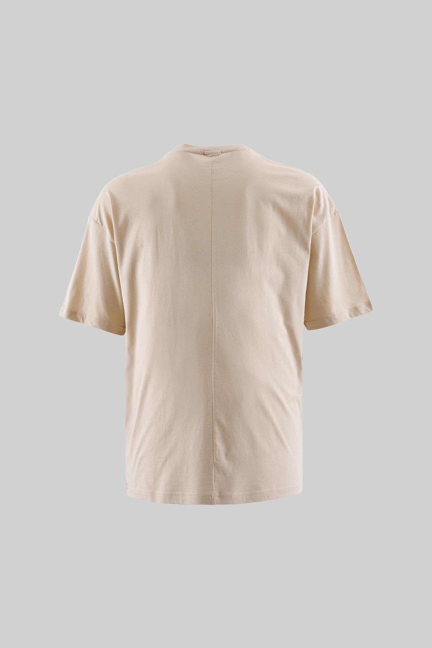 Erkek Basic Super Pamuklu Oversize Tişört Tereyağı