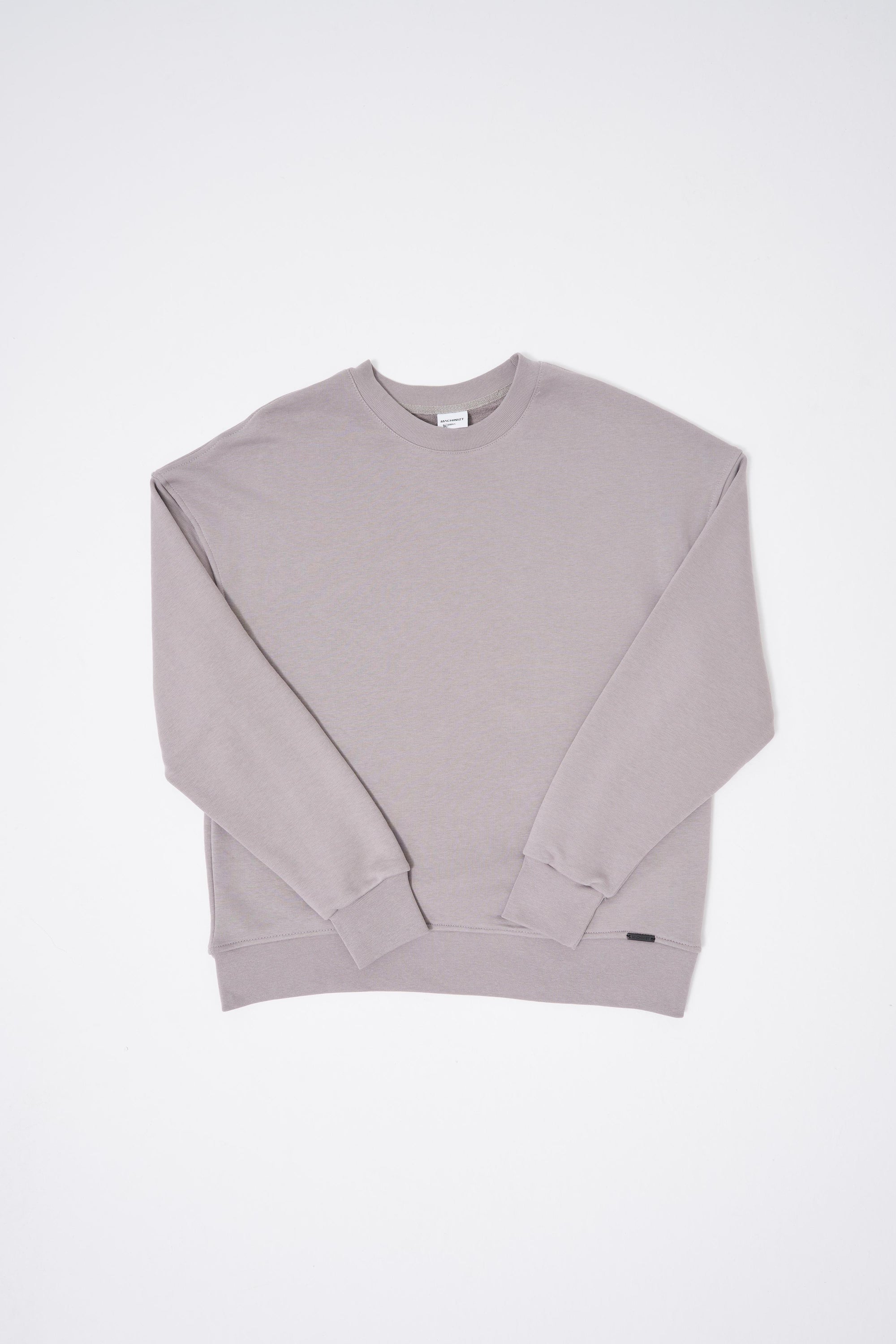 Erkek Bisiklet Yaka Basic Oversize Sweatshirt Açık Gri