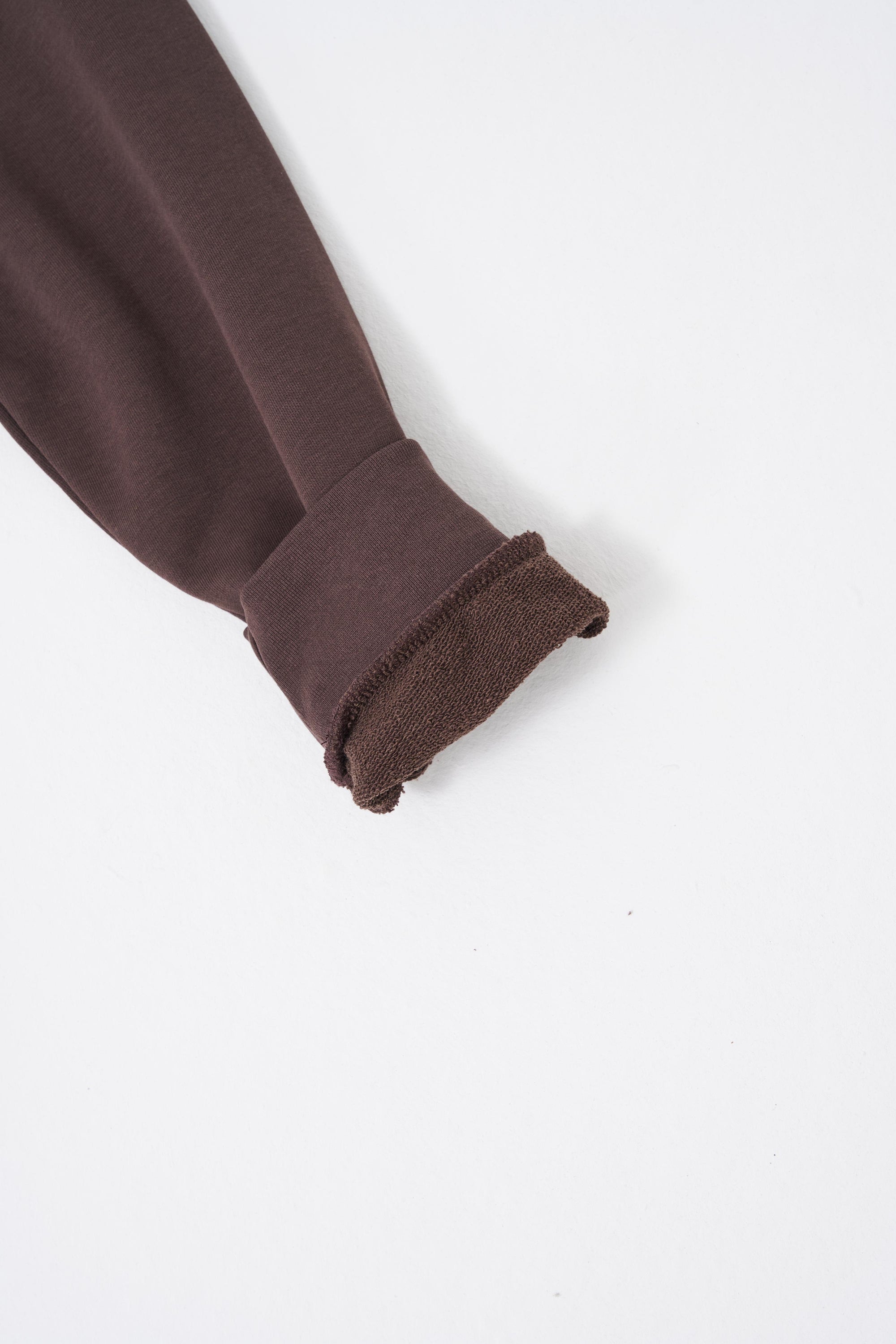 Erkek Bisiklet Yaka Basic Oversize Sweatshirt Kahverengi