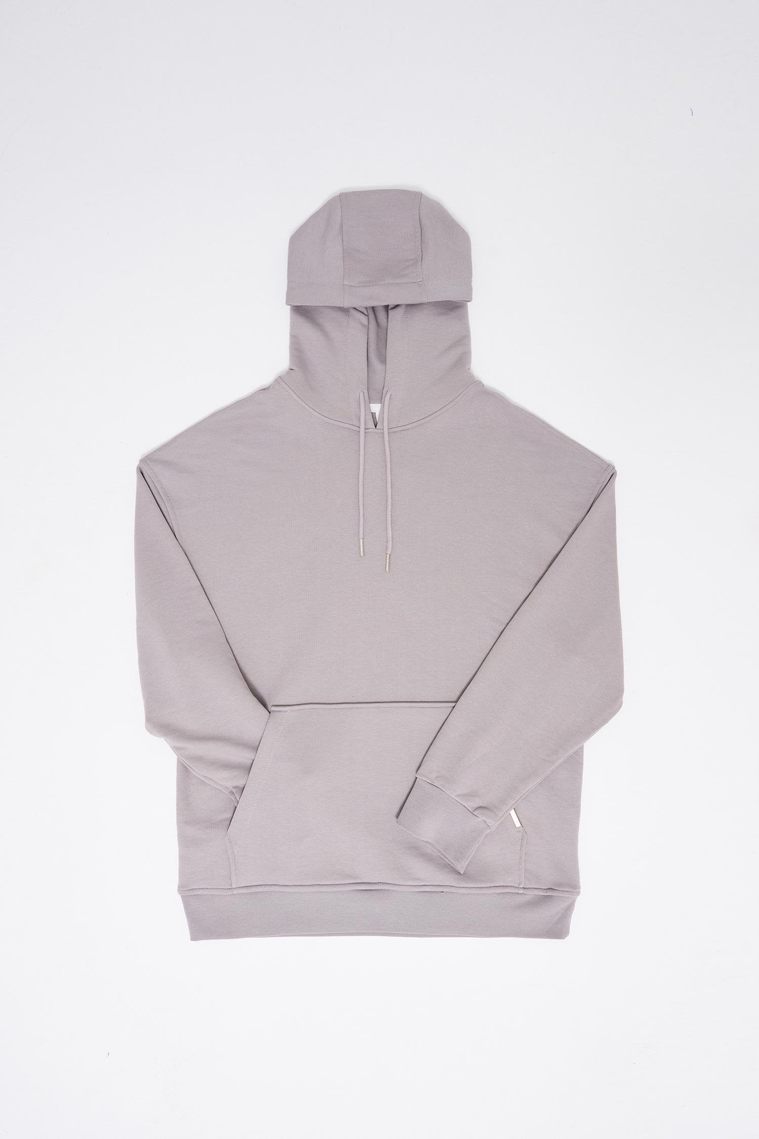 Erkek Kapüşonlu Oversize Sweatshirt Açık Gri