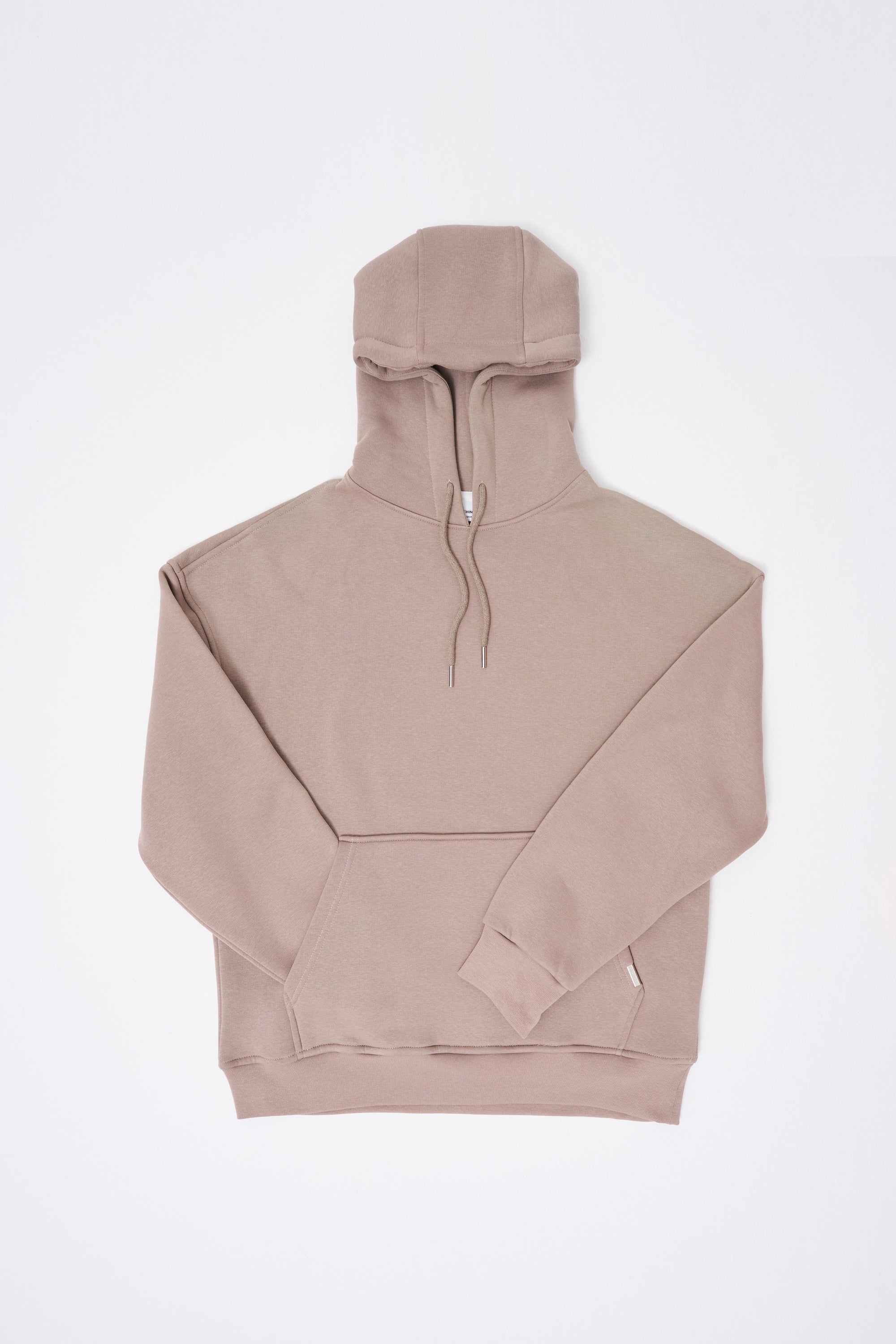 Erkek Oversize Basic Kapüşonlu Sweatshirt Açık Gri