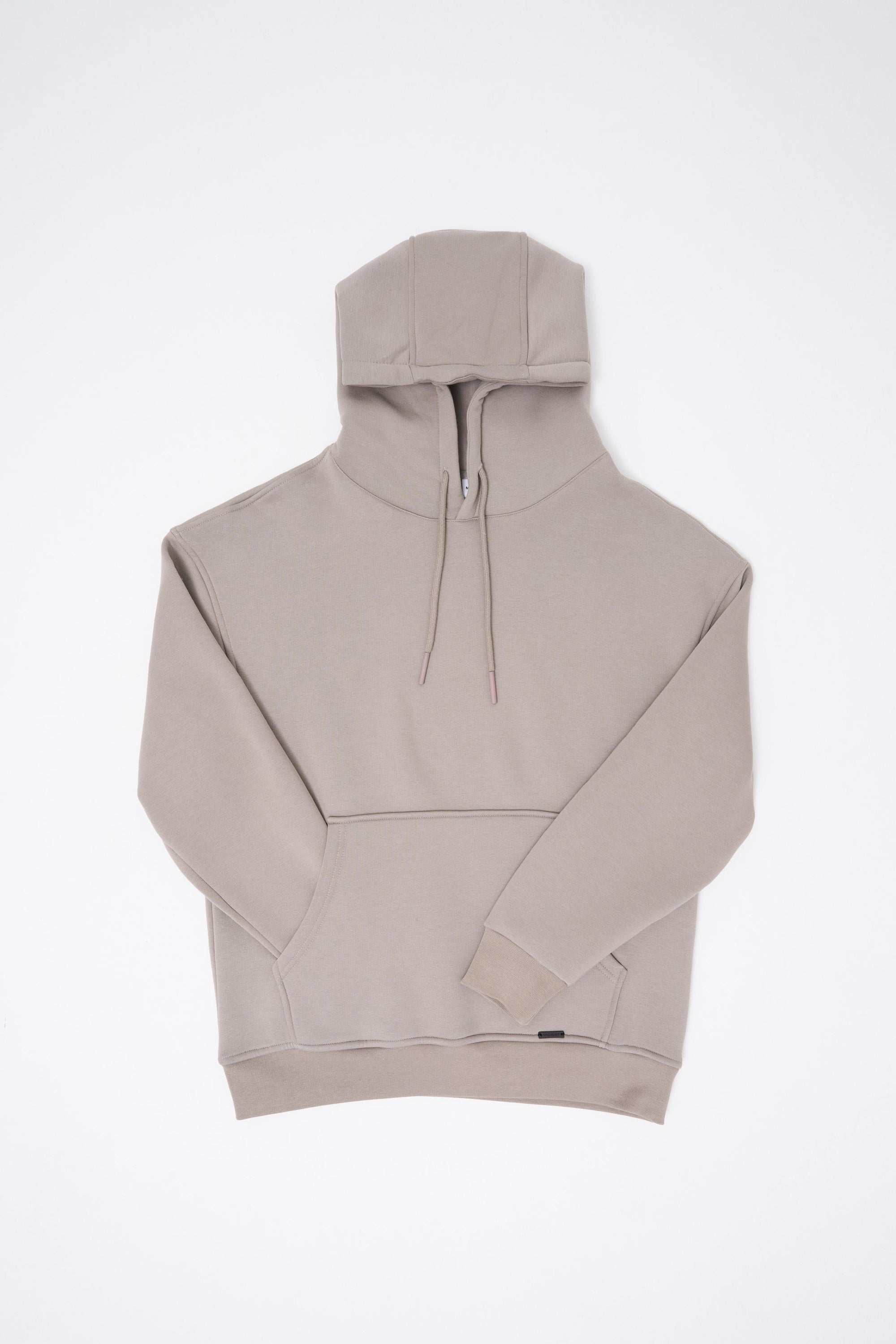 Erkek Oversize Basic Kapüşonlu Sweatshirt Açık Gri