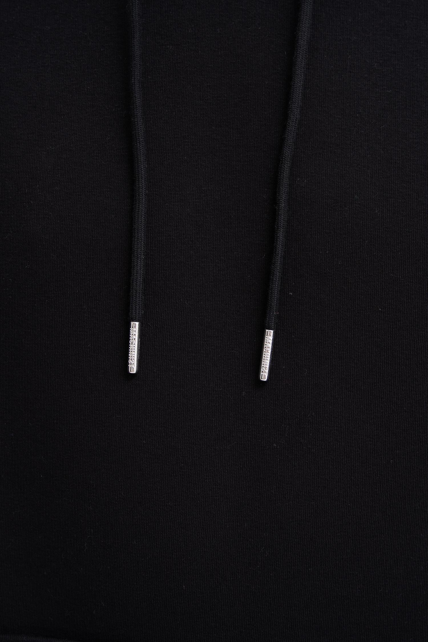 Erkek Oversize Basic Kapüşonlu Sweatshirt Siyah