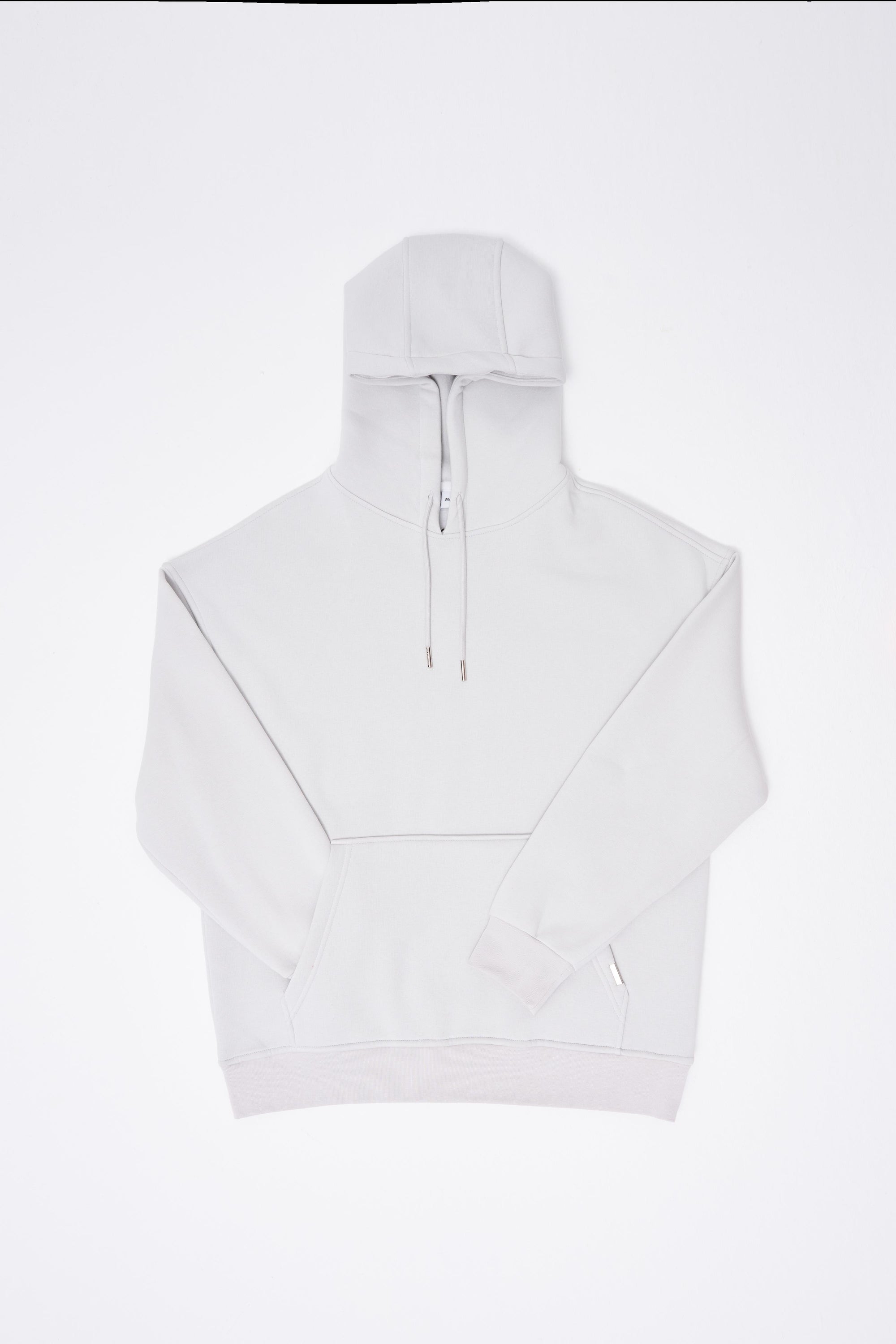 Erkek Oversize Basic Kapüşonlu Sweatshirt Uzay Grisi