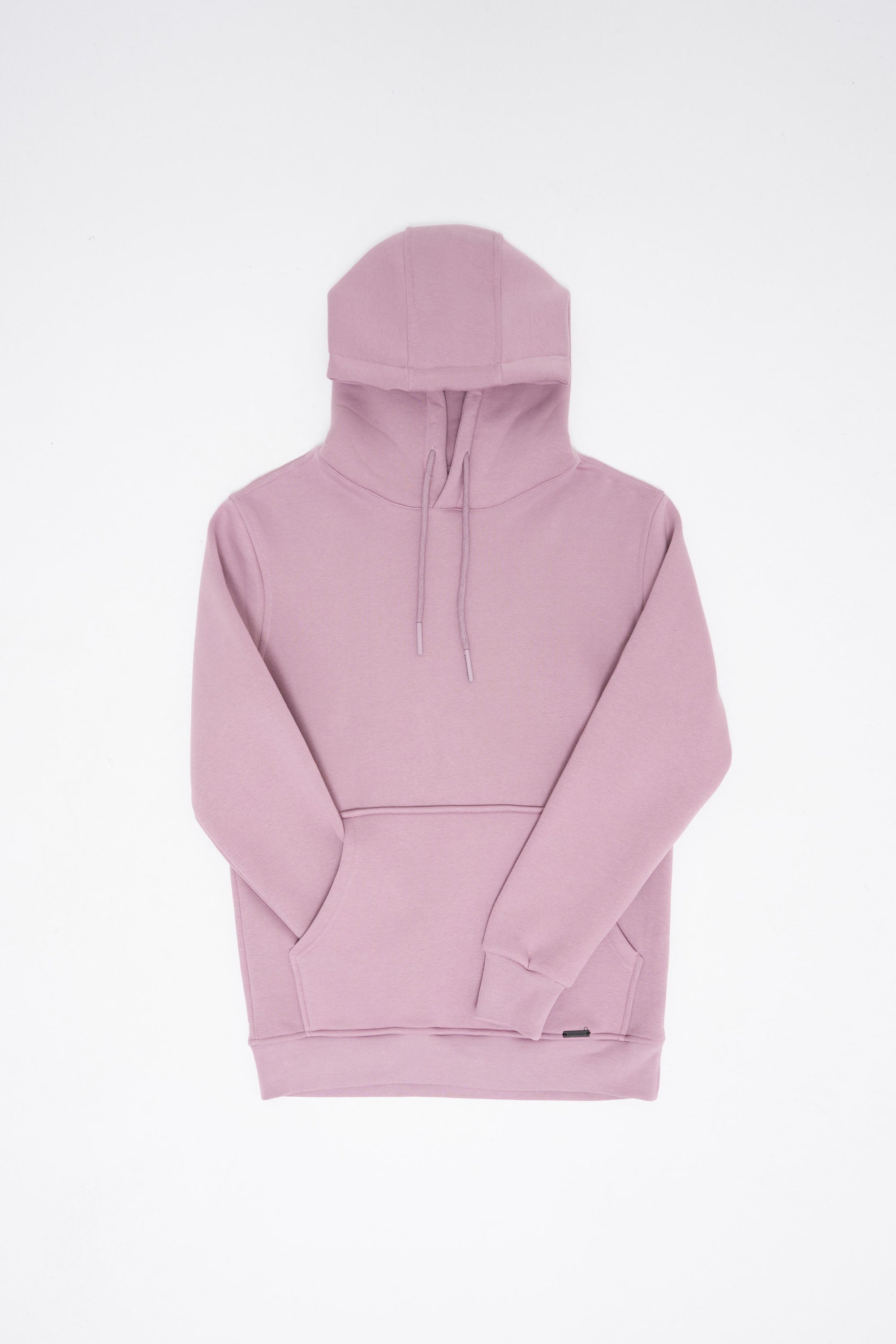 Erkek Regular Basic Hoodie Kirli Pembe