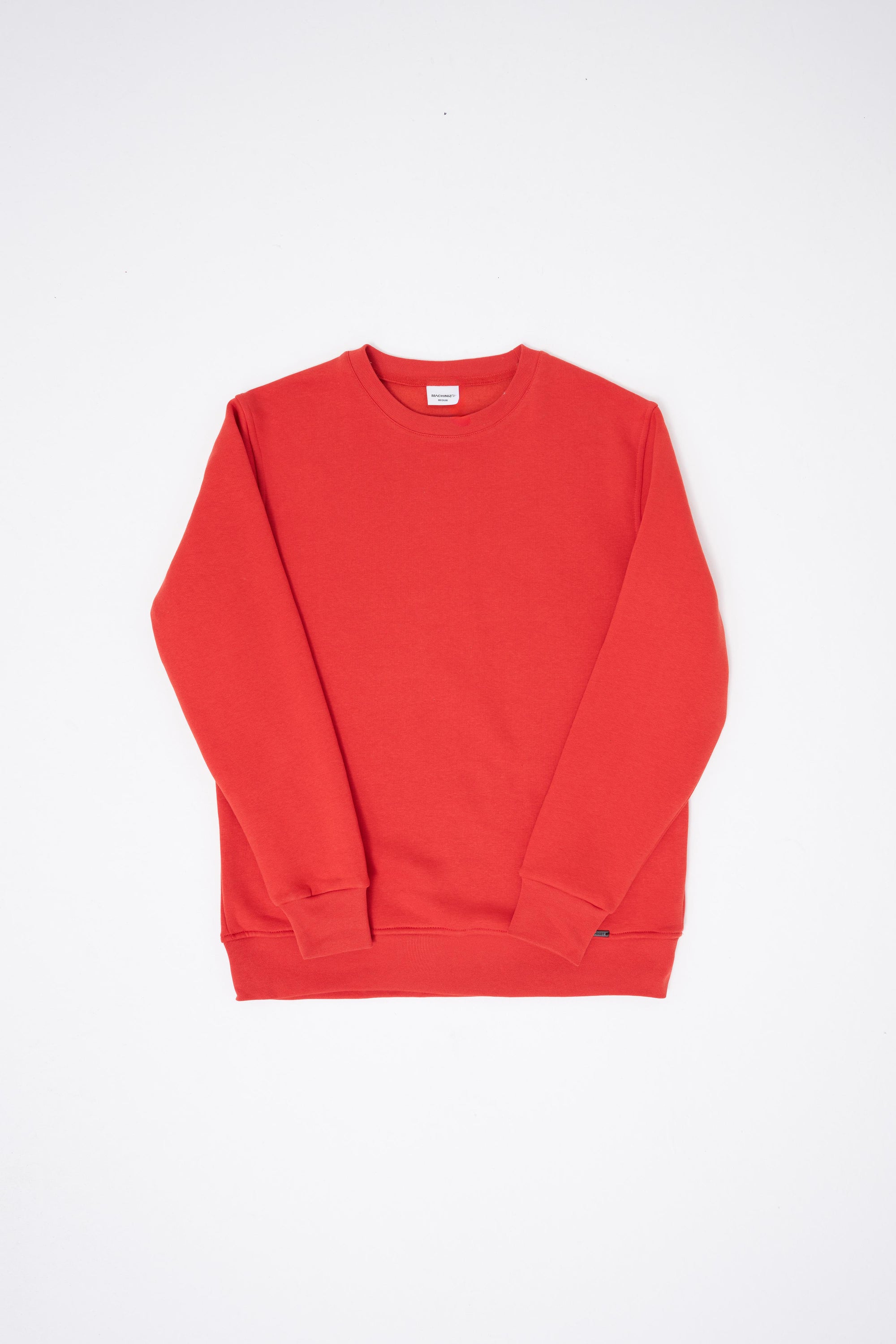 Erkek Regular Bisiklet Yaka Basic Sweatshirt Açık Kırmızı