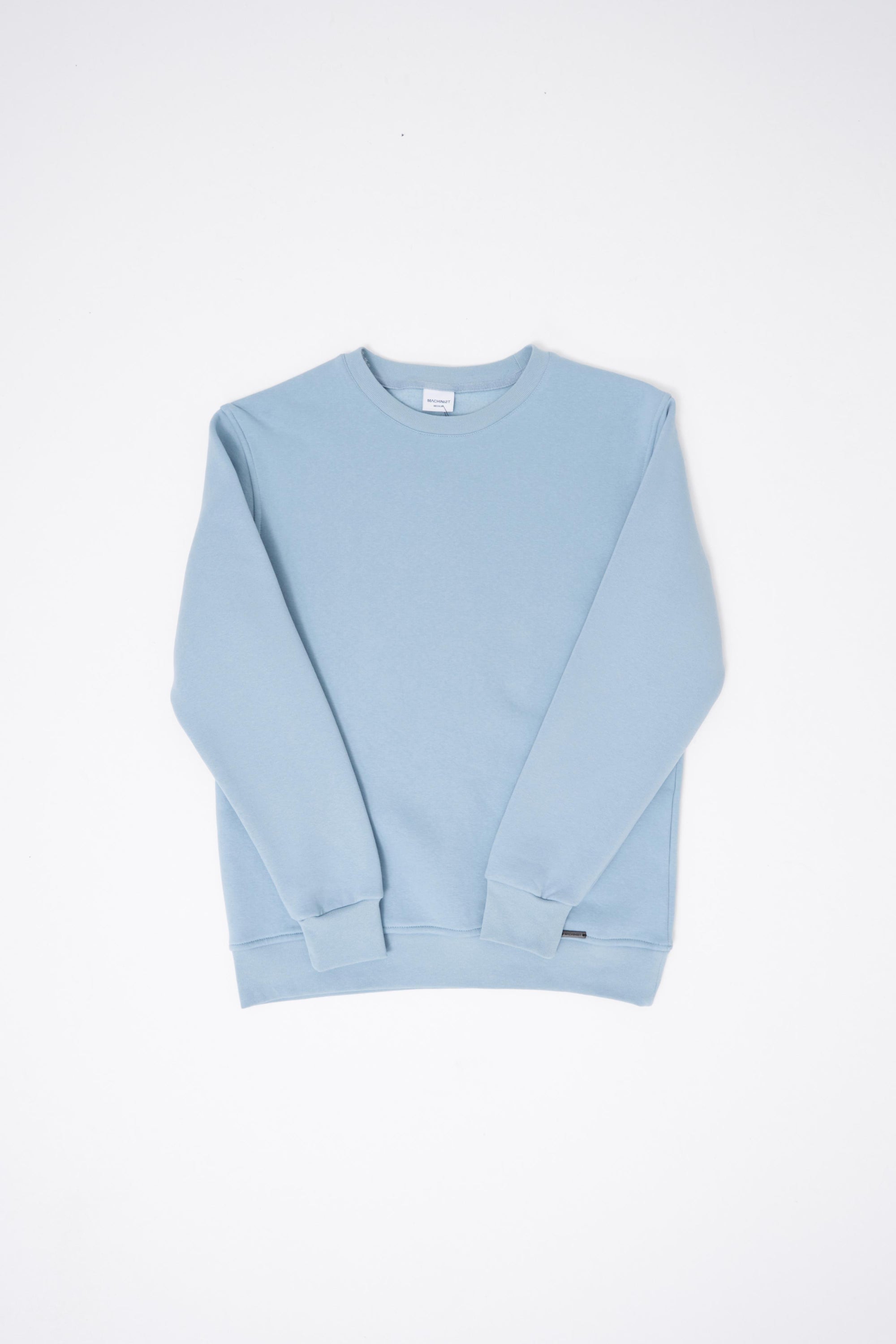 Erkek Regular Bisiklet Yaka Basic Sweatshirt Aqua