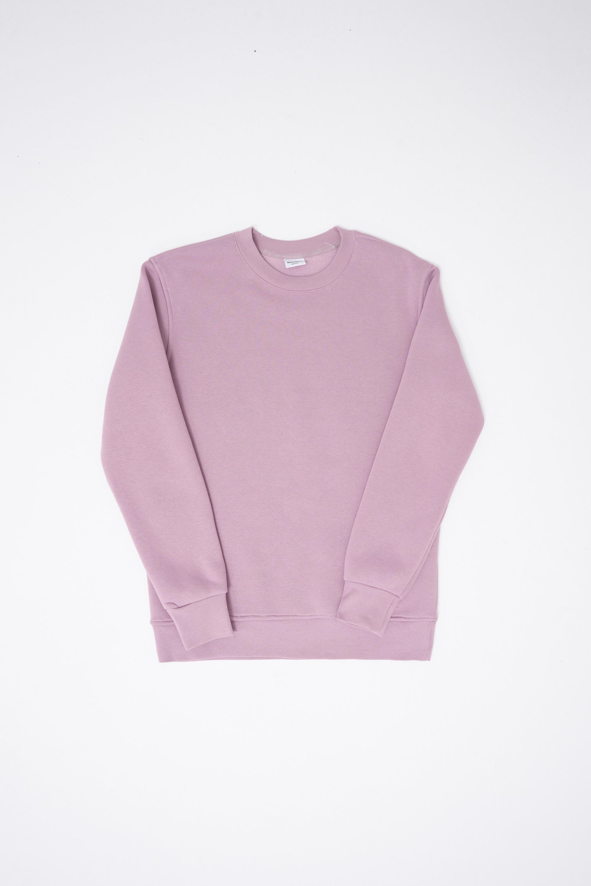 Erkek Regular Bisiklet Yaka Basic Sweatshirt Kirli Pembe