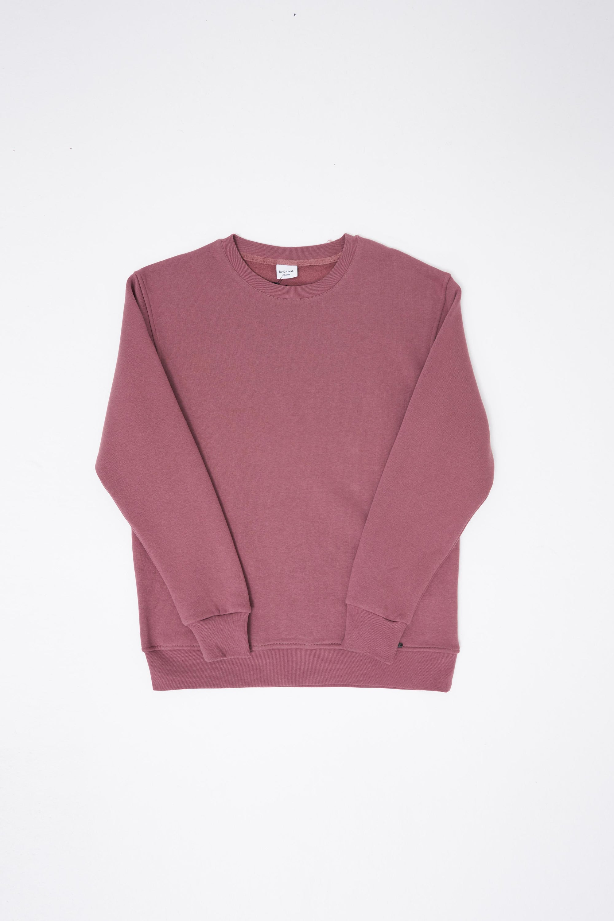 Erkek Regular Bisiklet Yaka Basic Sweatshirt Mürdüm