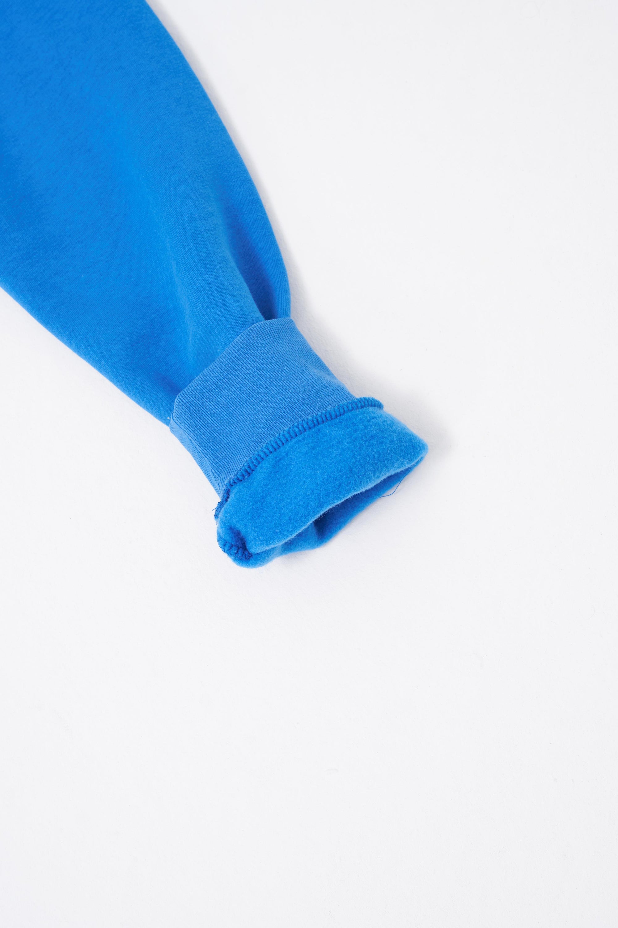 Erkek Regular Bisiklet Yaka Basic Sweatshirt Saks Mavi