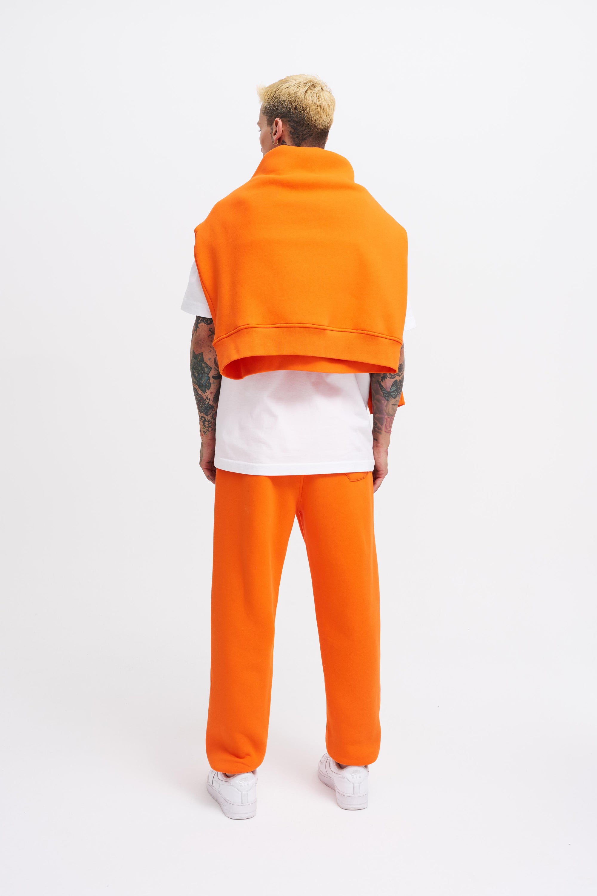 Erkek Relaxed Jogger Basic Eşofman Altı Neon Turuncu