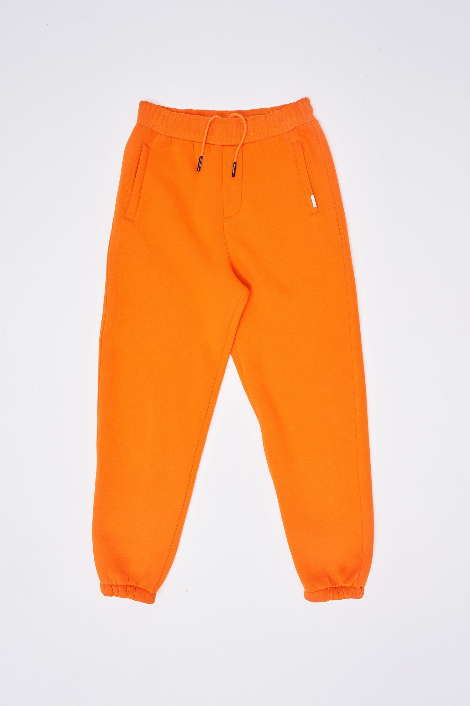 Erkek Relaxed Jogger Basic Eşofman Altı Neon Turuncu