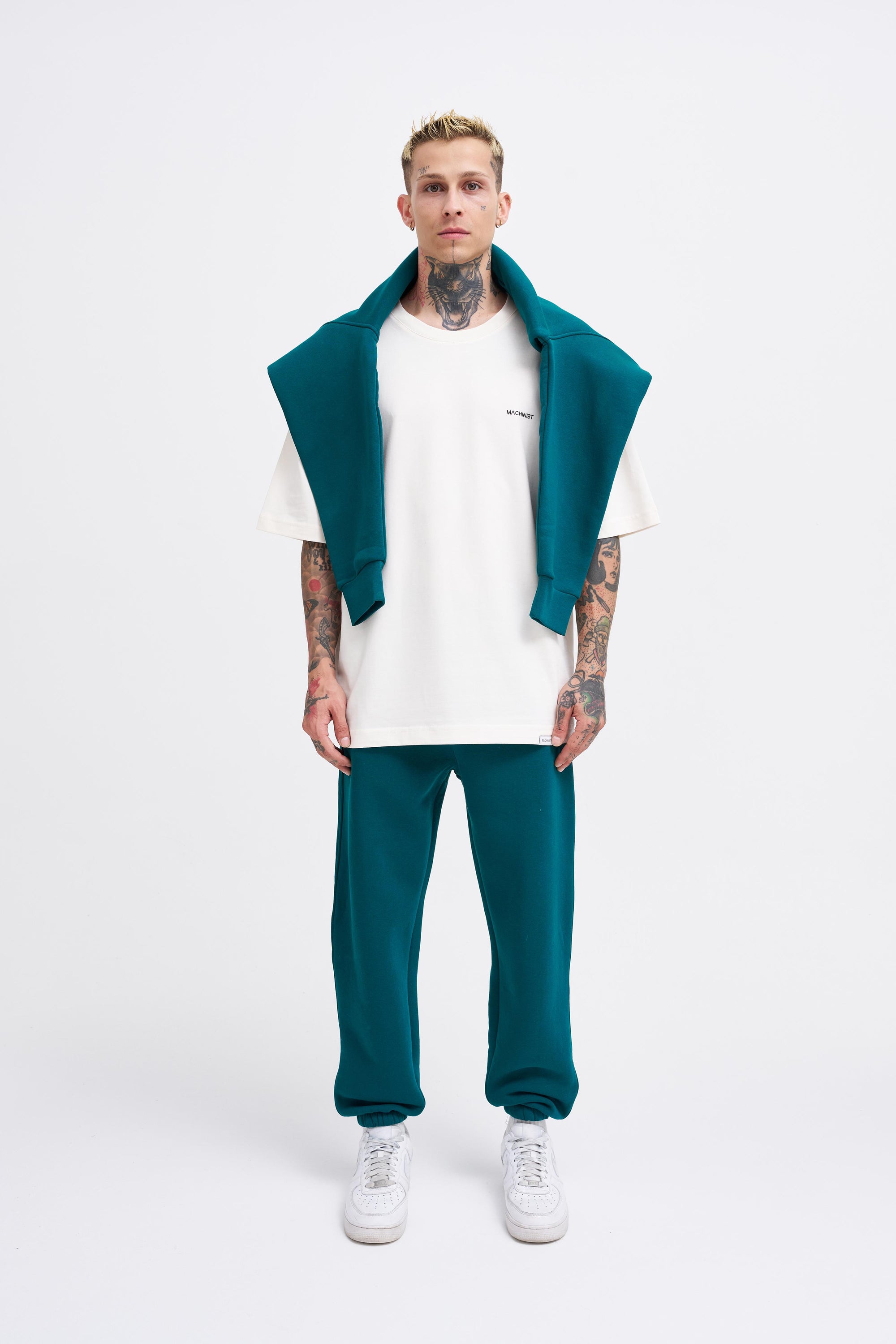 Erkek Relaxed Jogger Basic Eşofman Altı Petrol Yeşili