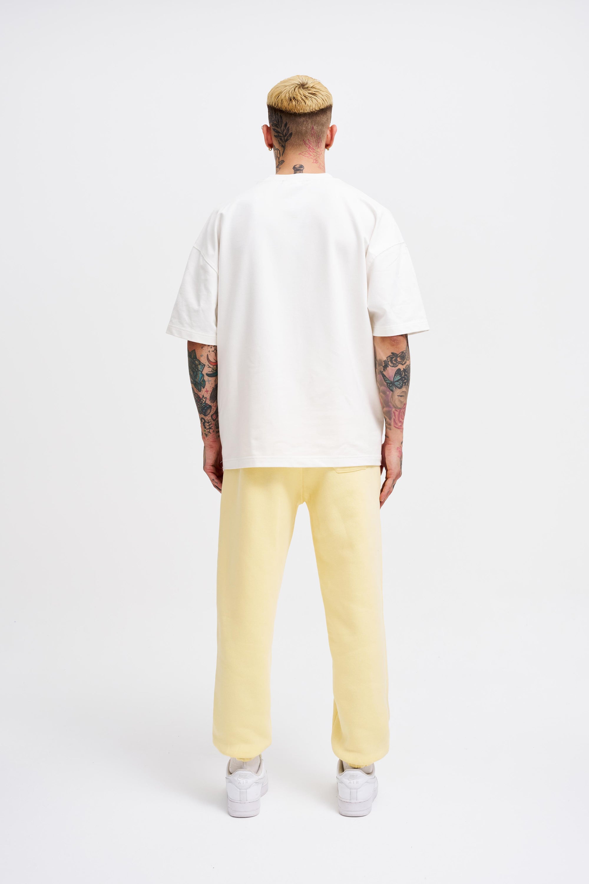 Erkek Relaxed Jogger Basic Eşofman Altı Sarı