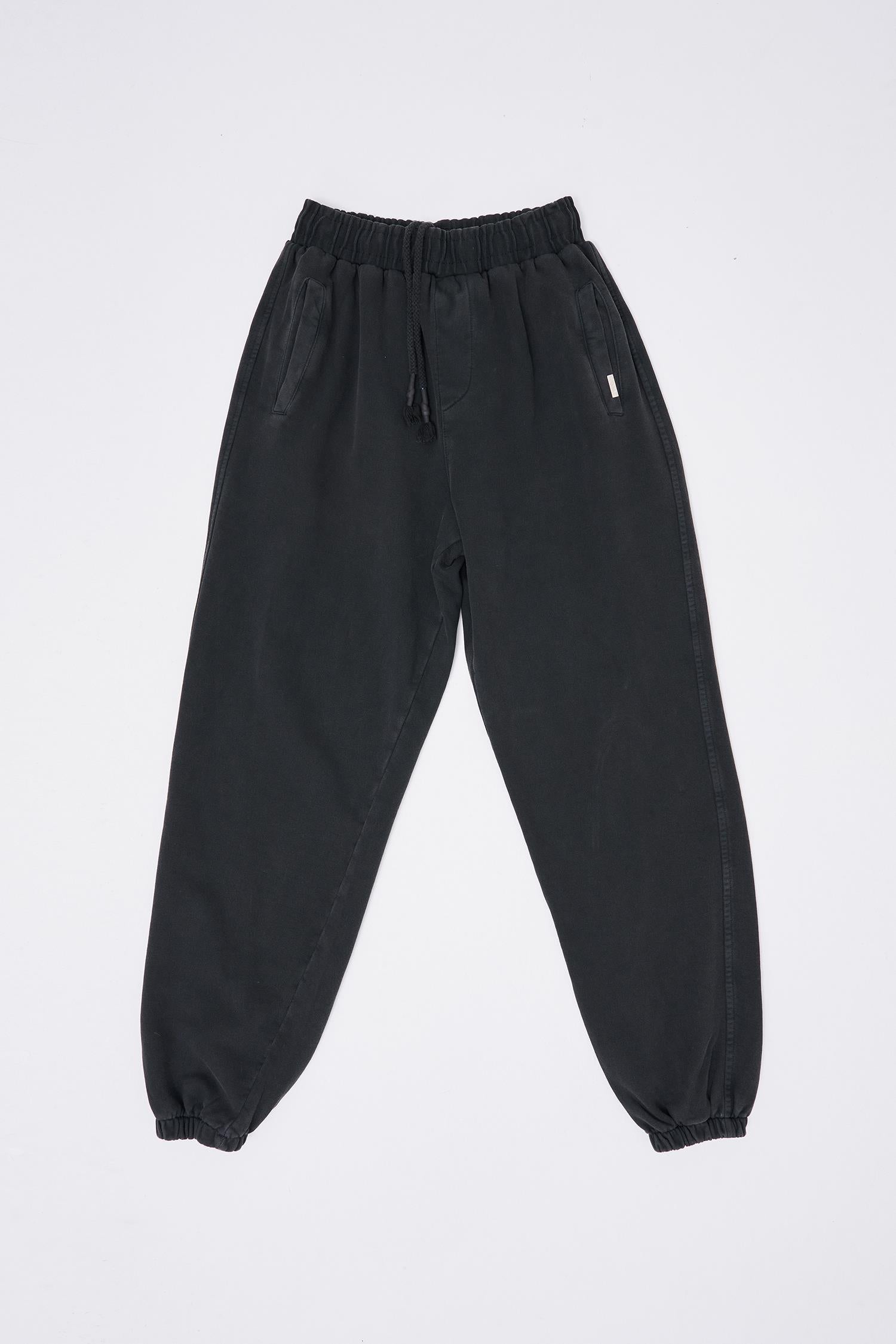 Erkek Yıkamalı Basic Jogger Eşofman Altı Siyah