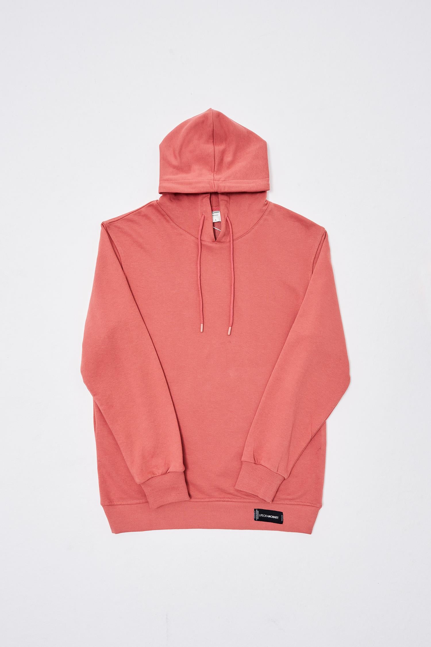 Erkek Regular Şardonsuz Hoodie Gülkurusu